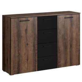 Baldo-V Sideboard Cabinet with Two Door and Drawers - Oak