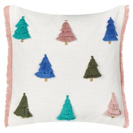 Skimmia Cotton Cushion Christmas Motif 45 x 45 cm - Multicolour