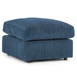 Desmond Jumbo Cord Upholstery Footstool - Blue
