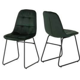 Hamilton Large Dining Set with Lukas Chairs - Oak Effect Black Emerald Green Velvet