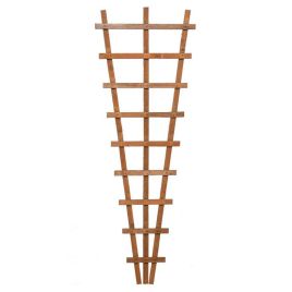 Heavy Duty Dip Treated Fan Trellis Honey Brown Finish - Set of 3