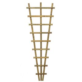 Heavy Duty Pressure Treated Fan Trellis Natural Timber Finish - Set of 3