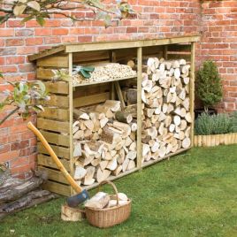 Natural Timber Finish Large Log Store