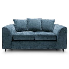 2 Seater Sofa - HENRY Crushed Chenille Fabric Sofa - Pink