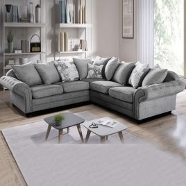 Lisburn Modern Design High Quality Finish Corner Sofa Set - Grey