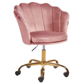 Velvet Desk Chair Pink MONTICELLO II