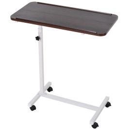 Mobile Adjustable Overbed Laptop Table - Brown