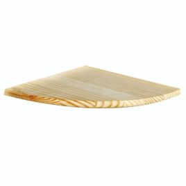 CLARIX Corner Shelf Wood Corner Display Shelf Storage - Natural, 28.5cm