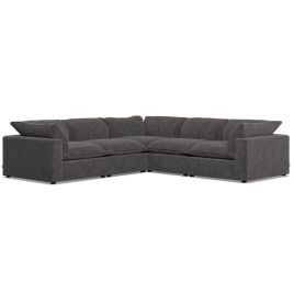Corner Sofa - PUEBLA Fabric 4 Seater Right Hand Facing Slate