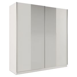 Lothian 2 Sliding Door 200cm Wardrobe with Mirror - White