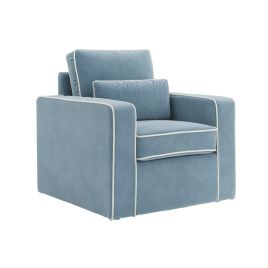 DIAGO Fabric Armchair - Blue