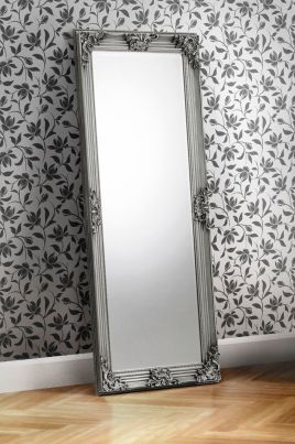 Rococo Pewter Lean-To Dress Mirror