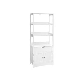 Bathroom Cabinet - MONSO 3 Open Shelves Cabinet - White