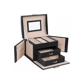 Black Jewelry Box with Lock