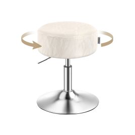 ELXIMI Adjustable Makeup Vanity Stool - Cream White