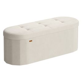 WALHAM Storage Ottoman Bench 110L - Cream White