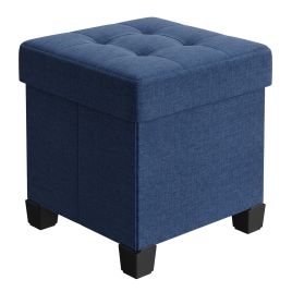 BRAMBLECREST Foldable Small Storage Footstool - Midnight Blue