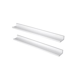 Set of 2 Wall Mounted Picture Ledges - White