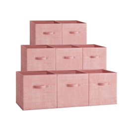 MOORLEIGHN Non-Woven Fabric Household Storage Drawers with Double Handles - Pink