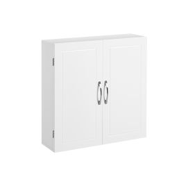 Bathroom Cabinet - ZARRAE Wall Mounted with Shelf - White