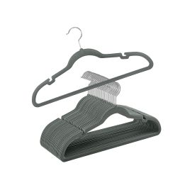 30-Pack Velvet Hangers Grey