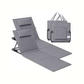 Beach Sunlounger - TARNA Folding Sunlounger Slate Grey