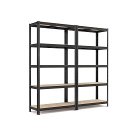 Shelving Units - TARLIA Set of 2 5 Shelves - Black