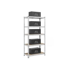 Storage Shelf - VERTTO Heavy Duty Metal Adjustable Shelves 100cm - Silver