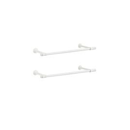 Clothes Rails - FIONIA Wall Mounted Steel Set of 2 - White