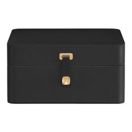 BITAKE 2 Layer Jewellery Storage Case with Mirror - Black