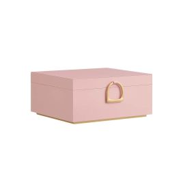 ELDERMOOR 2 Layer Jewellery Box with Handle and Removable Tray - Pink