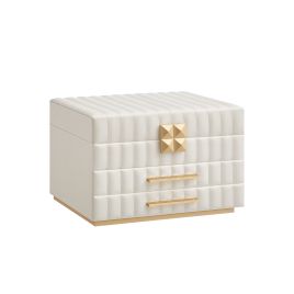 Jewellery Box - ARCVA ANAH Collection 3 Tier Organizer with Mirror - White