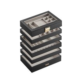 Jewellery Trays - ARCVA 6 Tier Stackable Organizer - Black