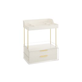 Makeup Organizer - LUMDA Layer with 4 Divider - White