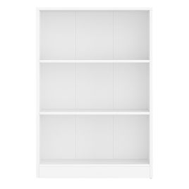 CHTECA 3 Shelf Bookcase - White