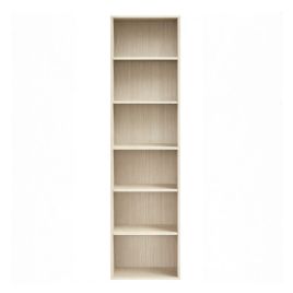 CLLAKE 6 Tier Bookcase - Beige