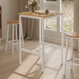 Bar Table - VERRA Tall Kitchen Table Breakfast Dining Room White Oak - White Oak