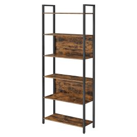 FEGULY 6 Shelf Bookcase - Rustic Brown
