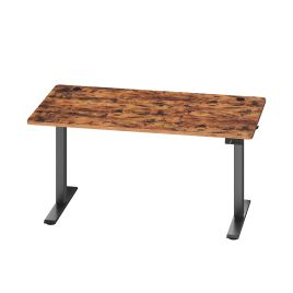 HAKUME Height Adjustable Electric Standing Desk - Rustic Brown