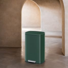 Kitchen Bin - VERRA 50L Stainless Steel Trash Bin - Green