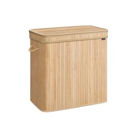 Laundry Hamper - LUMNIA With Lid and Handle - Beige