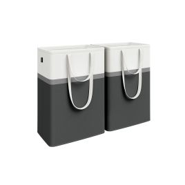 Laundry Hampers - ARCDA Collapsible 75L Set of 2 - Black