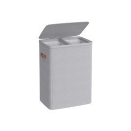 MOSSFORD Laundry basket with dual compartments and removable liners - Grey