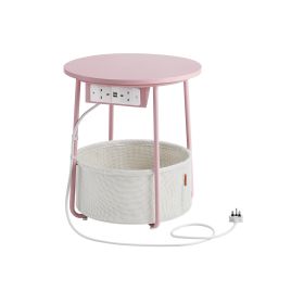 Side Table - SERDA Round Jelly Pink and White - Pink