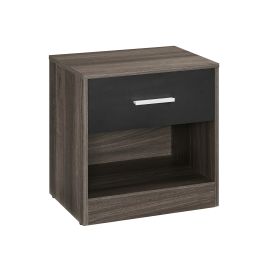 Bedside Table - ISLIN Nightstand Chestnut Brown 39cm