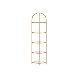 VASAGLE Golden 5 Tier Corner Shelf Unit