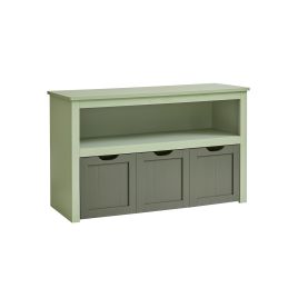 Toy Storage - ASTDA Kids Cabinet with Wheels 30 x 102 x 60 cm - Laurel Green