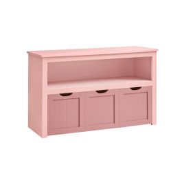 Toy Storage - ASTDA Kids Cabinet with Wheels 30 x 102 x 60 cm - Jelly Pink