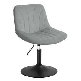 ELXYPE Height Adjustable Dressing Table Chair with Back - Dove Grey