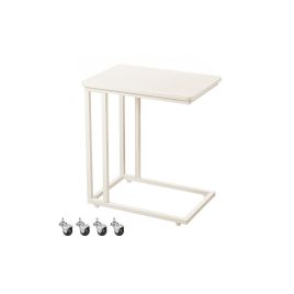 Side Table with Steel Frame and Castors